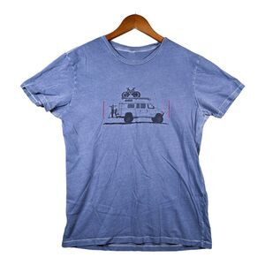 Men's Mountain Standard Colorado T-Shirt Van Life Blue Off Road Grid sz M